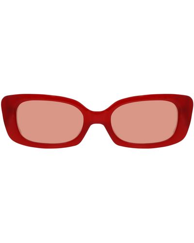 Linda Farrow Magda Butrym Cat Eye Sunglasses - Red