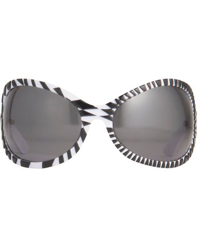 Jeremy Scott Wrap Sunglasses - Gray