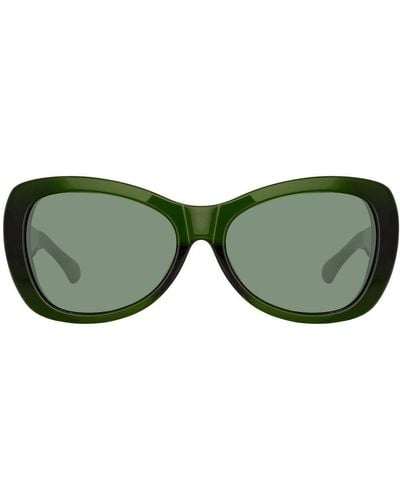 Dries Van Noten 195 Round Sunglasses - Green