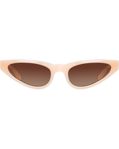 Linda Farrow Magda Butrym Slim Cat Eye Sunglasses - Brown