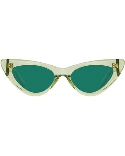 The Attico Dora Cat Eye Sunglasses - Green