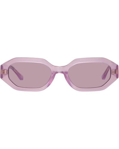 Linda Farrow The Attico Irene Angular Sunglasses - Purple