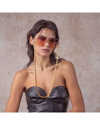 Linda Farrow Carina Oversized Sunglasses - Orange