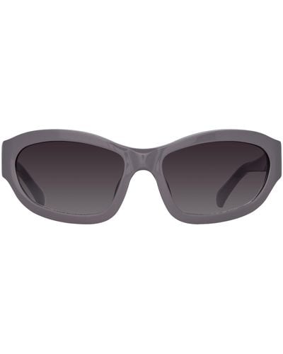 Linda Farrow Dries Van Noten Wrap Sunglasses - Grey