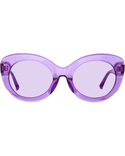 Linda Farrow Agnes Cat Eye Sunglasses - Purple