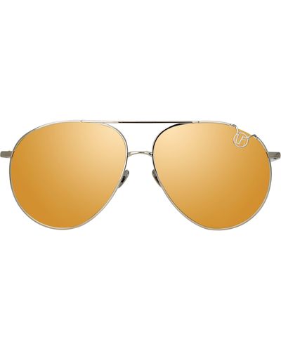 Linda Farrow Joni Aviator Sunglasses - Multicolor