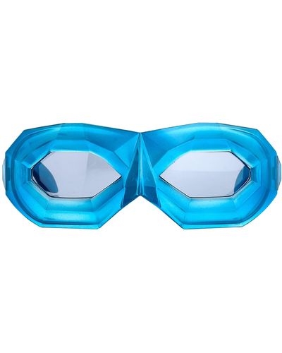 Linda Farrow Walter Van Beirendock Diamond Sunglasses - Blue