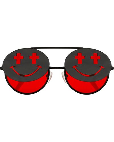 Jeremy Scott Smile Sunglasses - Red
