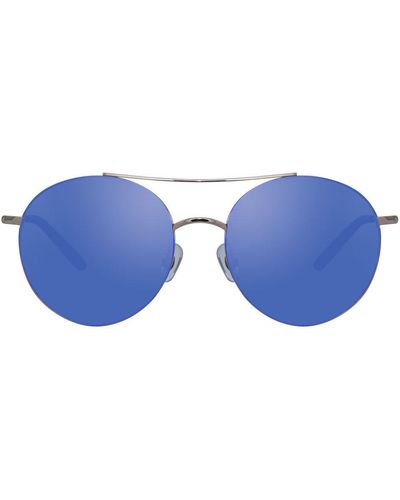 Linda Farrow Matthew Williamson 161 C3 Aviator Sunglasses - Blue