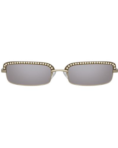 The Attico Dana Rectangular Sunglasses - Metallic