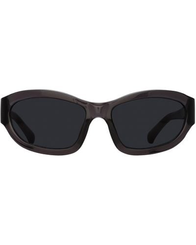 Linda Farrow Dries Van Noten Wrap Sunglasses - Black