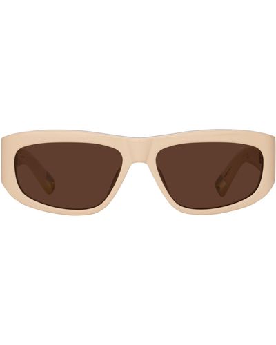 Linda Farrow Pilota D-frame Sunglasses - Brown