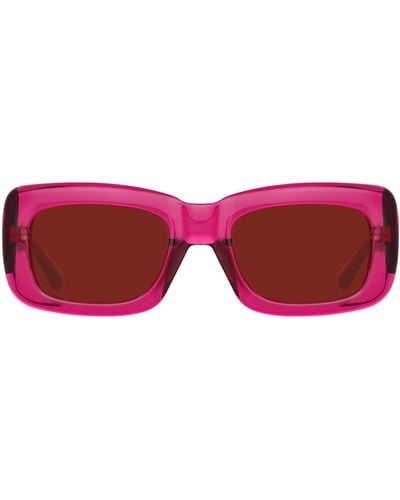 Linda Farrow The Attico Marfa Rectangular Sunglasses - Pink