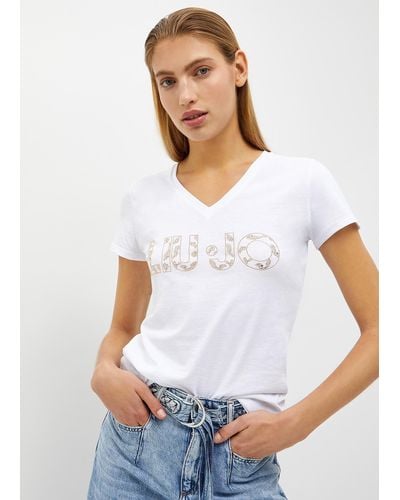 Liu Jo T-shirt Écoconçu Avec Logo - Blanc