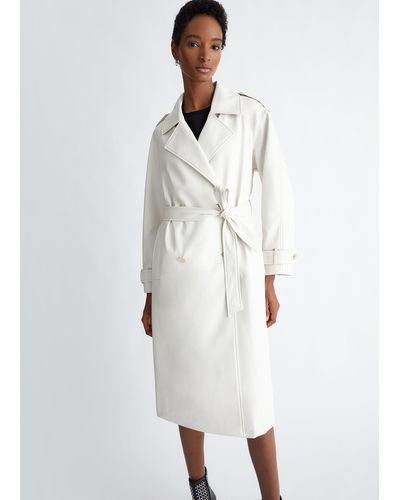 Liu Jo Liu Jo Trench-coat En Tissu Enduit - Blanc
