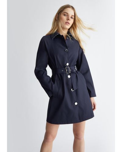 Liu Jo Liu Jo Trench-coat Avec Ceinture - Bleu