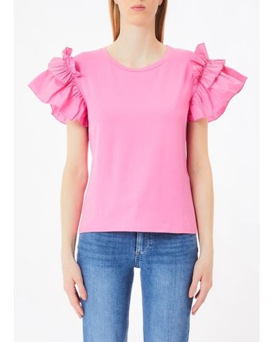 Liu Jo Liu Jo T-shirt Avec Fronces - Rose