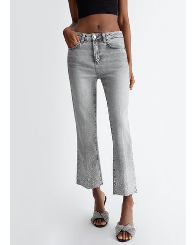 Liu Jo Liu Jo Jean Bootcut Cropped - Gris