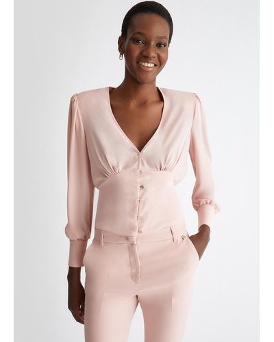 Liu Jo Liu Jo Blusa In Georgette - Rosa