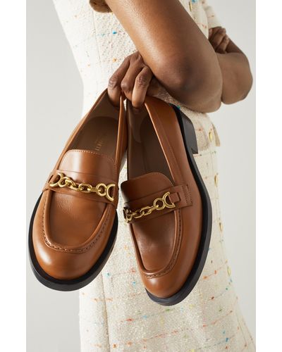 LK Bennett Soraya Leather Snaffle-detail Loafers - Brown