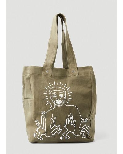 Honey Fucking Dijon X Keith Haring Printed Tote Bag - Natural