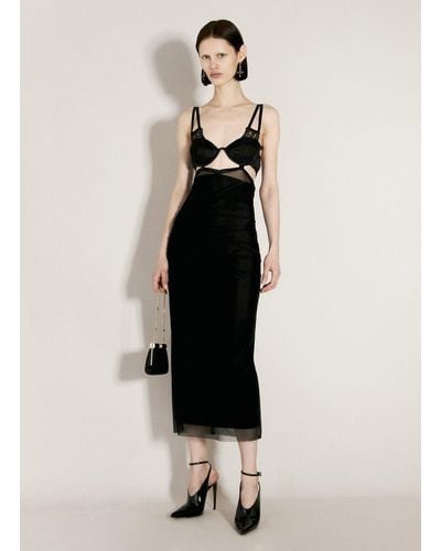 Dolce & Gabbana Tulle Calf-length Dress - Natural