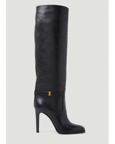 Saint Laurent Diane Leather Boots - Black