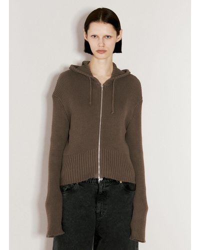 Our Legacy Hooded Zip-up Cardigan - Brown