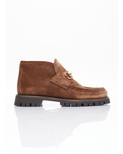 Gucci Horsebit Ankle Boot - Brown