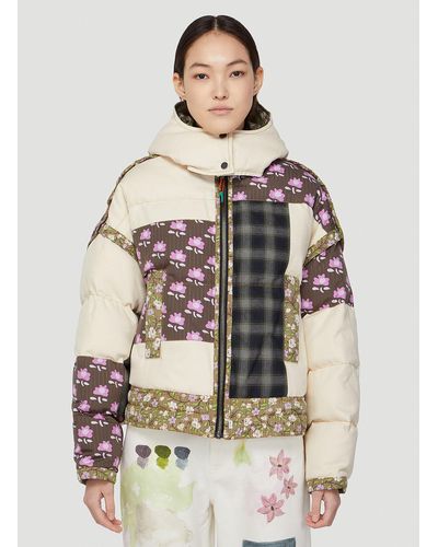 McQ Patchwork Padded Jacket - Natural