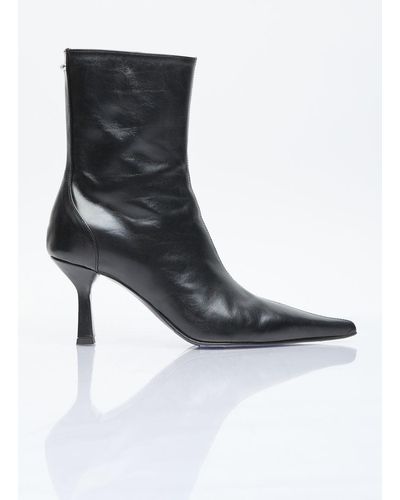 Our Legacy Slim Leather Boots - Black