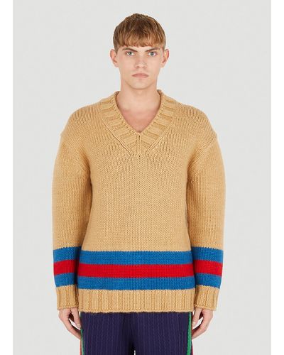 Gucci Striped Sweater - Natural