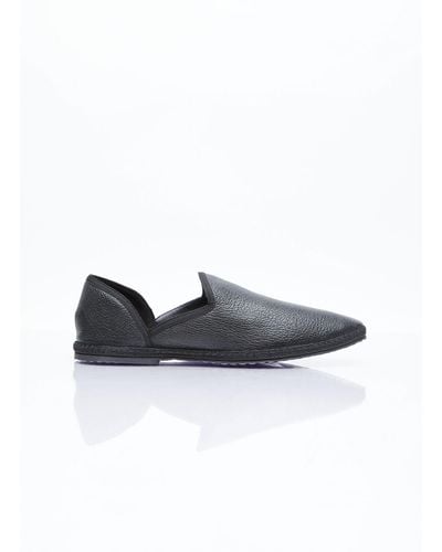 The Row Friulane Leather Flats - Black