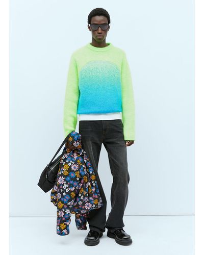 ERL Gradient Rainbow Knit Sweater - White