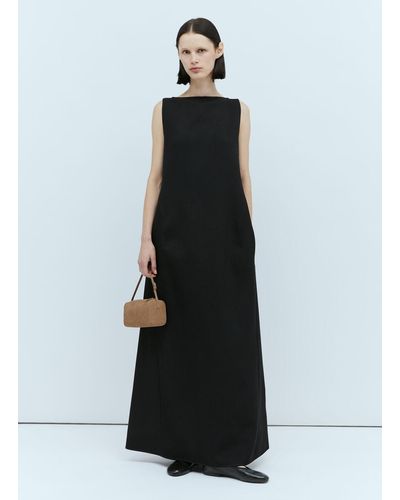 The Row Rhea Wool Dress - Black