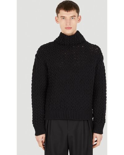 Valentino High Neck Sweater - Black