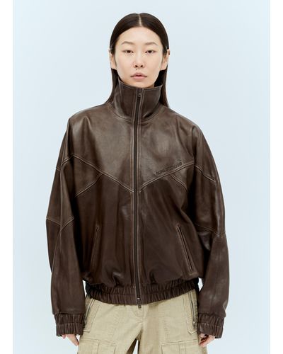 Acne Studios Supple Leather Jacket - Brown