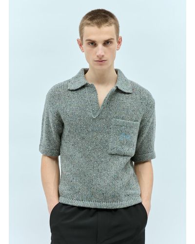 ERL Knit Polo Shirt - Green