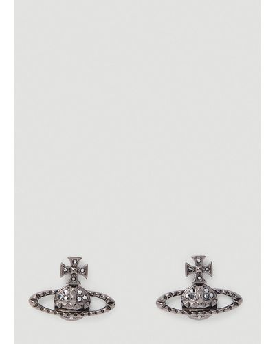 Vivienne Westwood Mayfair Bas Relief Stud Earrings - Gray