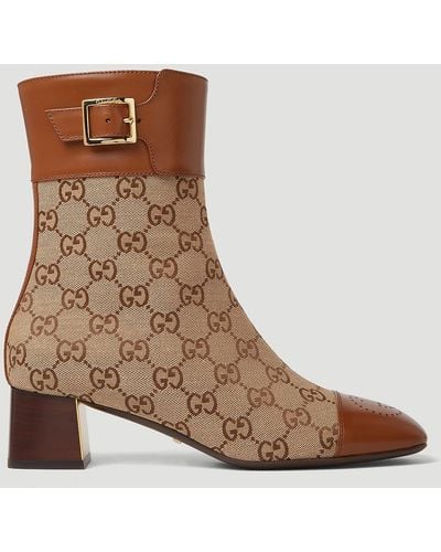 Gucci GG Ankle Boots - Brown