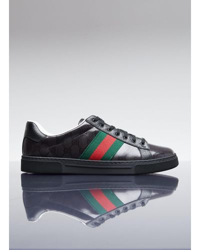 Gucci Gg Crystal Canvas Trainers - Grey