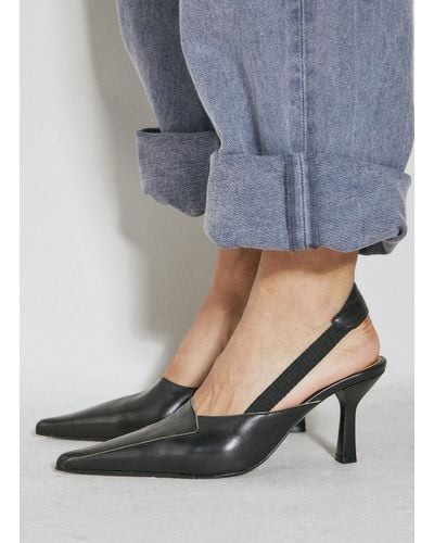 Our Legacy Envelope Leather Heels - Grey