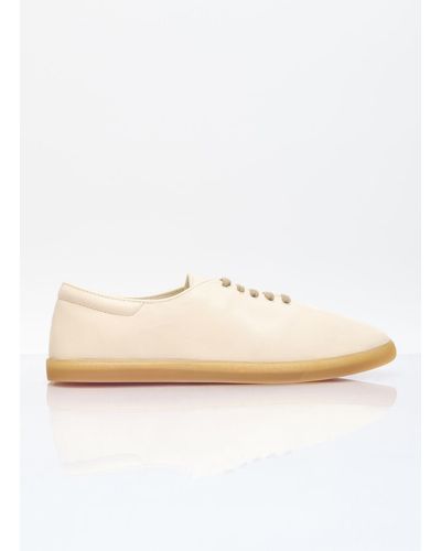The Row Sam Leather Sneakers - White