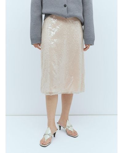 Gucci Sequin-embroidered Tulle Skirt - White