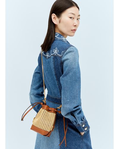 Chloé Marcie Micro Bucket Bag - Blue