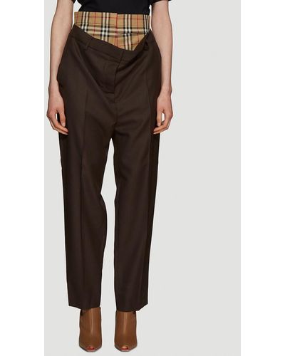Burberry Double Waist Pant - Brown
