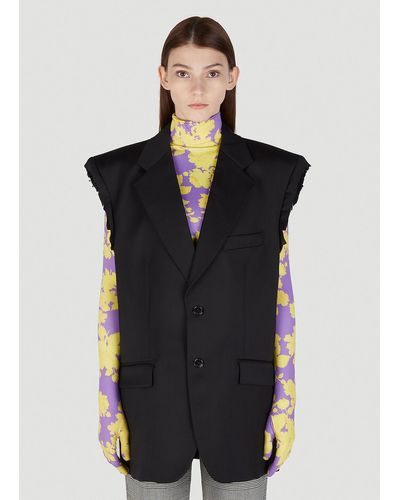 Vetements Sleeveless Blazer - Black