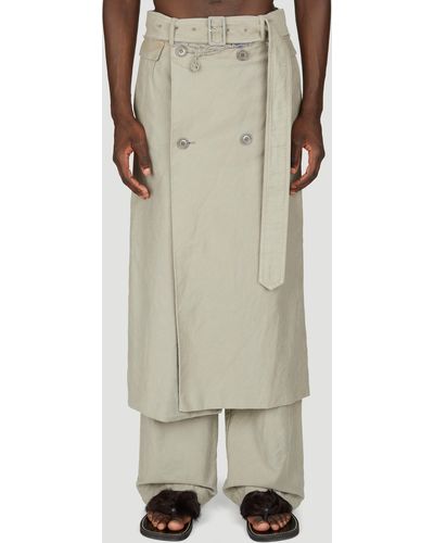 Dries Van Noten Tailored Wrap-around Trousers - Natural