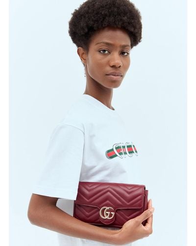 Gucci Gg Marmont Mini Bag - White