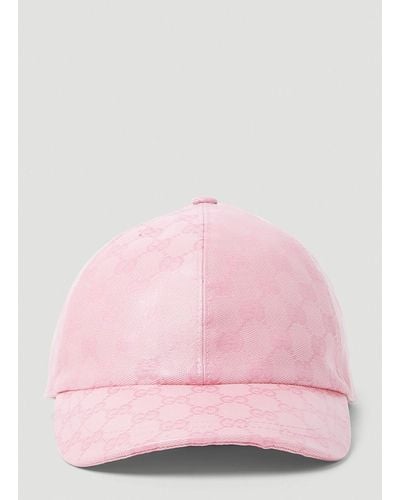 Gucci Gg High Shine Baseball Cap - Pink